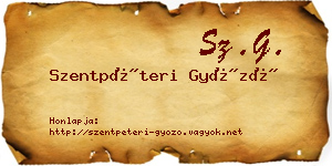 Szentpéteri Győző névjegykártya