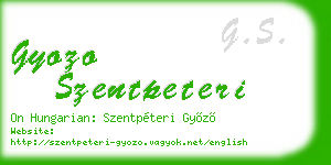 gyozo szentpeteri business card