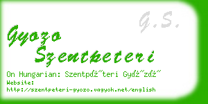 gyozo szentpeteri business card